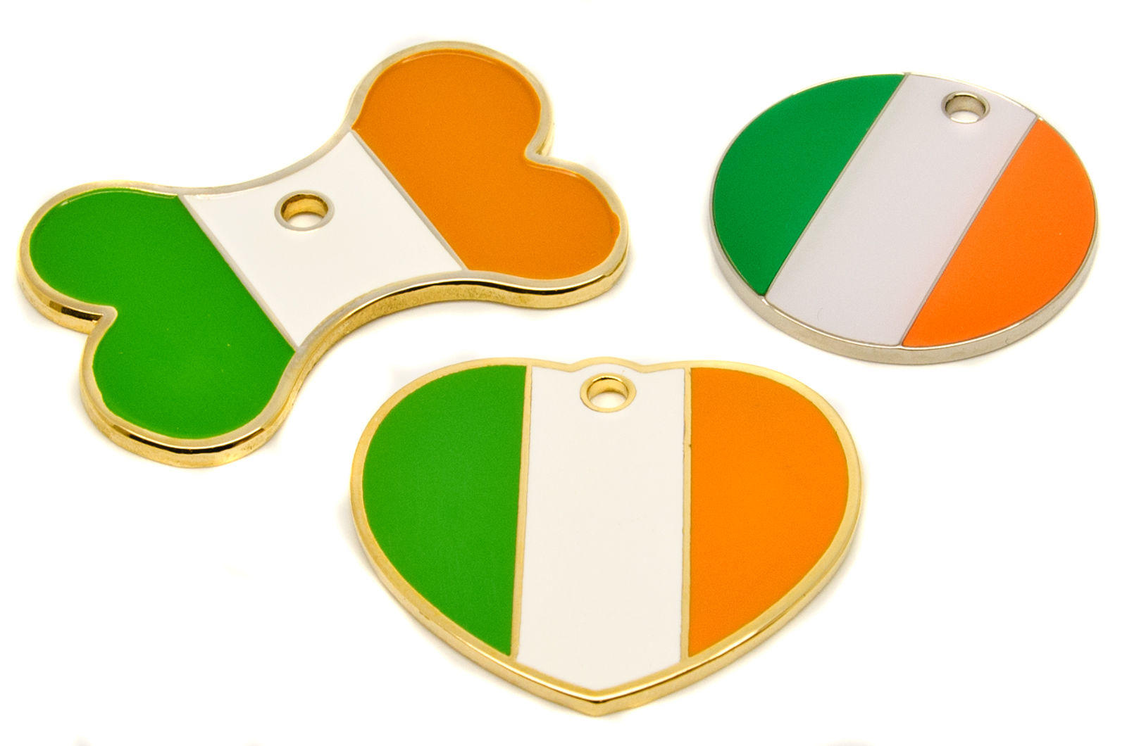 Flag Engraved ID Tag Ireland - enamel