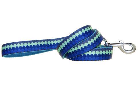 DOOG dog lead - pluto -  wave pattern in all the beautiful colours of the ocean