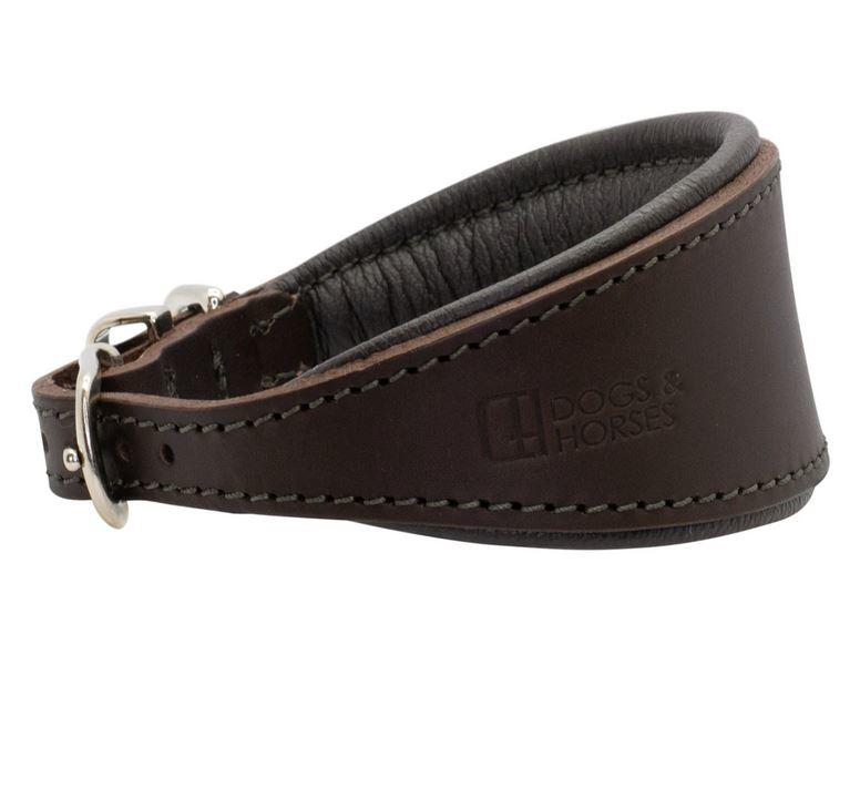 D&H Contemporary Colours Leather Hound Collar - Brown