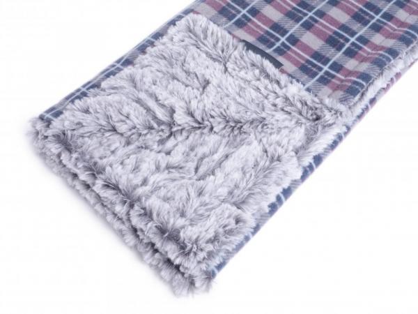Petface Dove Grey Check double sided Comforter Pet Blanket
