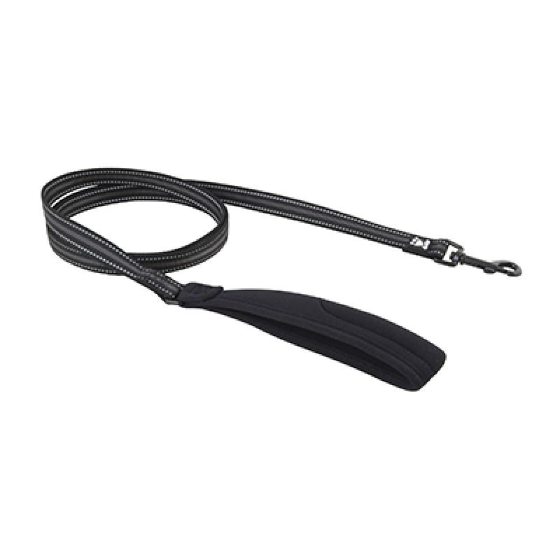 Hurtta Soft Grip Reflective Leash for Dogs Raven