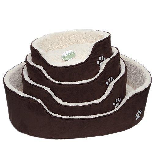 Petface Sam's Luxury Oval Dog Bed with different sizes