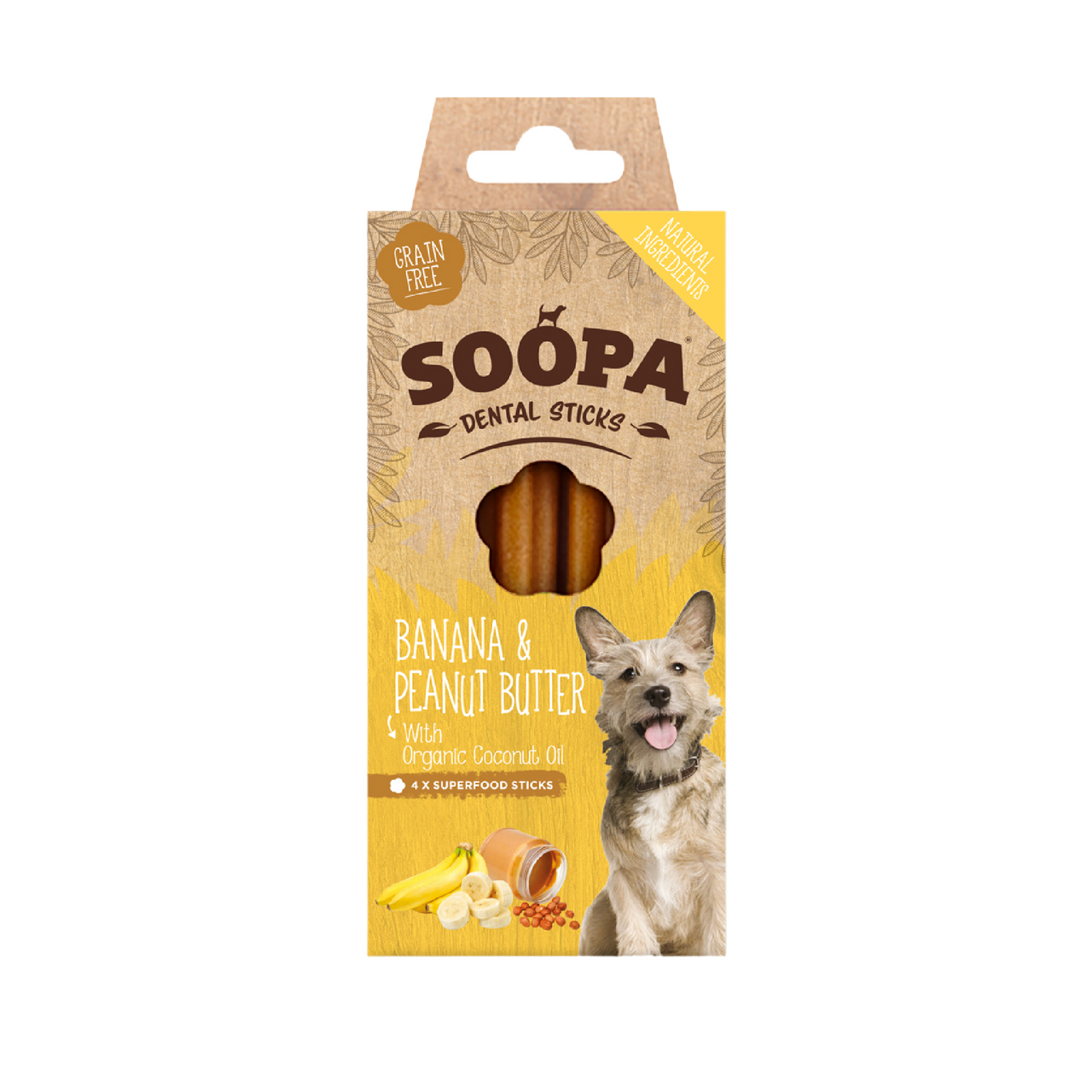 Soopa Dental Sticks - Banana and Peanut Butter