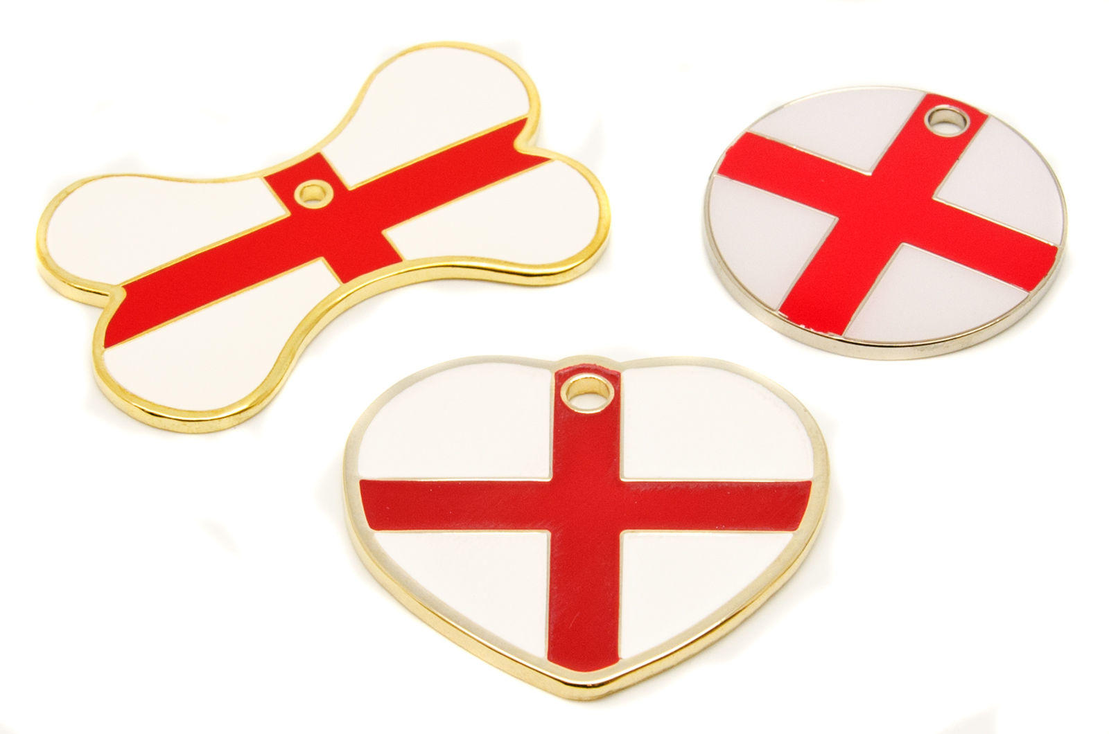 Flag Engraved ID Tag England - enamel