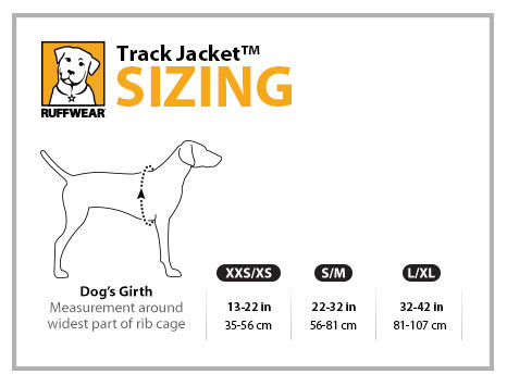 Ruffwear Track Jacket For Dogs Size Guide