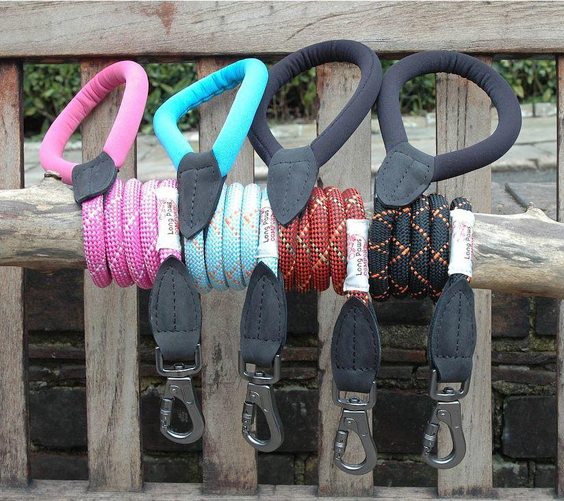 Long Paws Comfort Rope Leash For Dogs in Stylish Colours