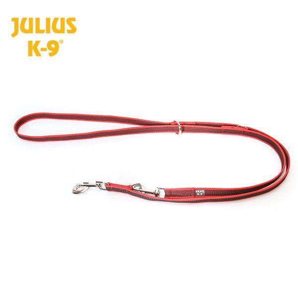 Julius K9 Super Grip Double Leash - Red