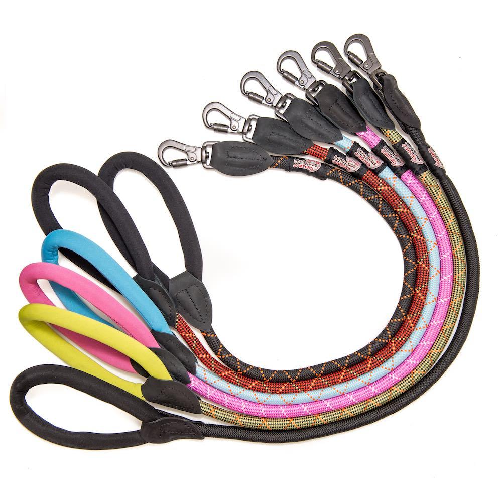 Long Paws Comfort Rope Leash Colours