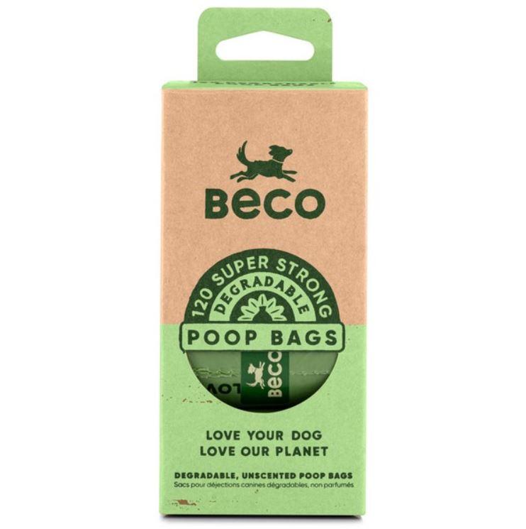Beco Bags Eco-Friendly Poop Bags Unscented 120 bag refill pack