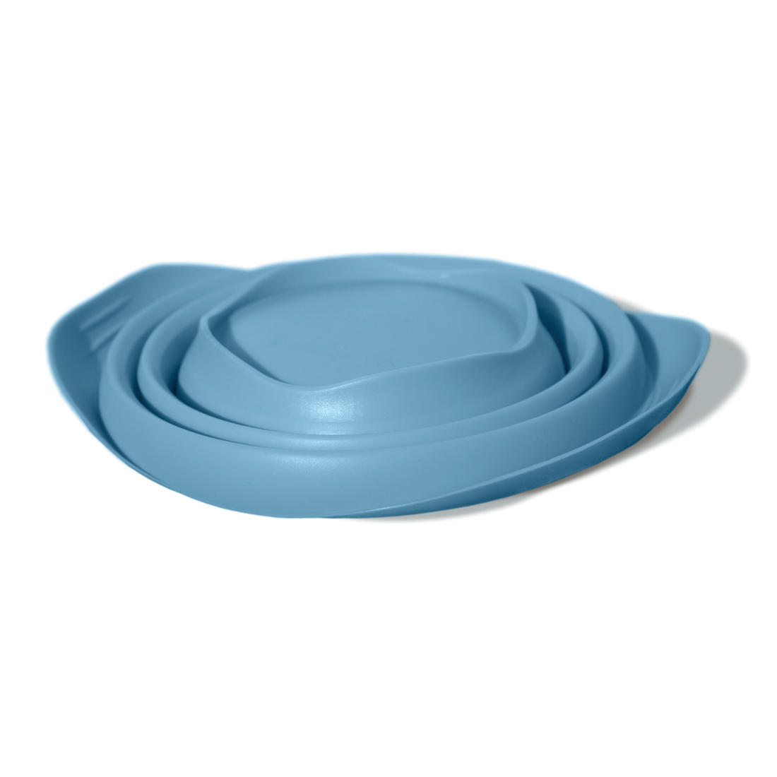 Kurgo collaps-a-bowl blue collapsed