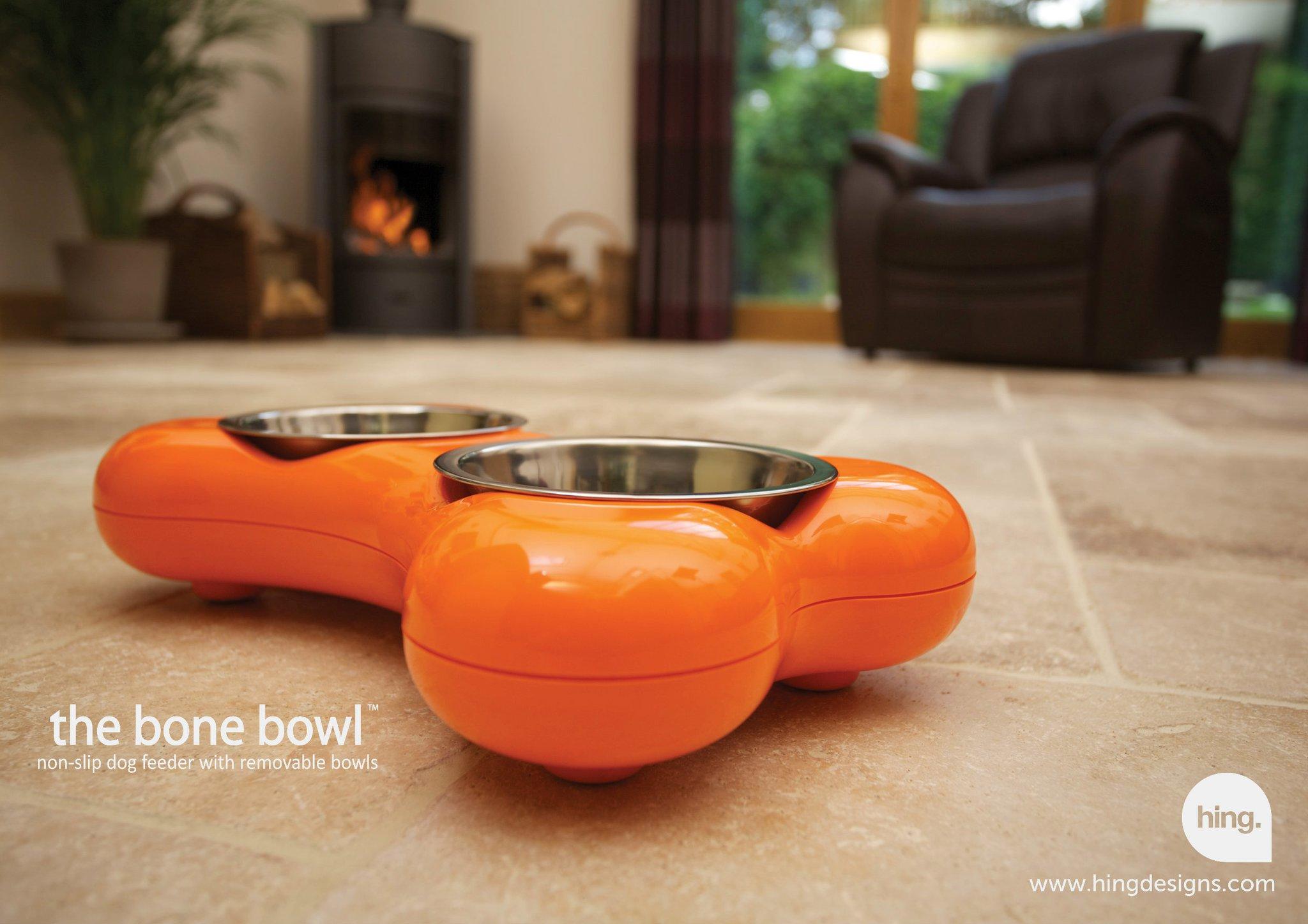 Hing Bone Dog Bowl Duo contemporary dog bowl