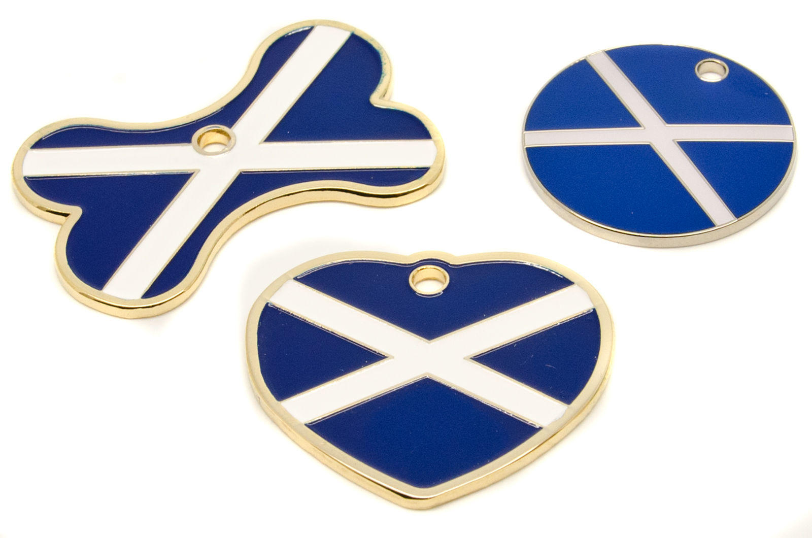 Flag Engraved ID Tag Scotland - enamel