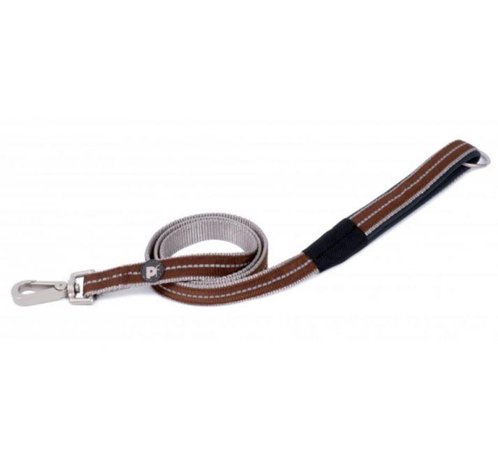 Petface Signature Padded Dog Lead Brown