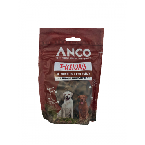 Anco Fusions Grain Free Natural Dog Treats - Beef & Ostrich