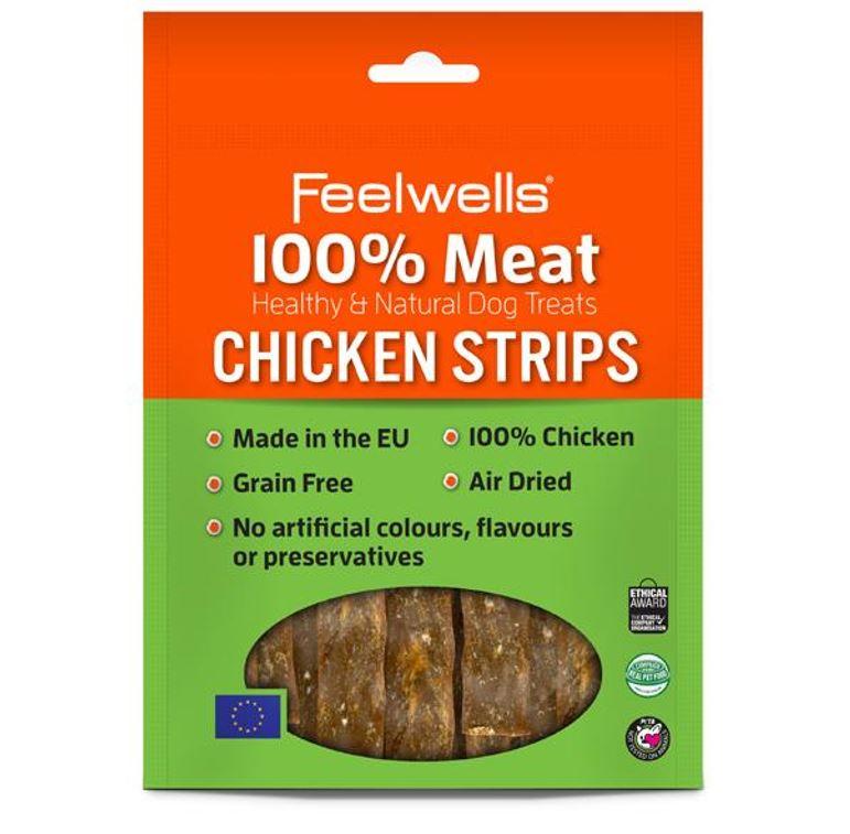 Feelwells 100% Meat Treats for Dogs - Chicken Strips