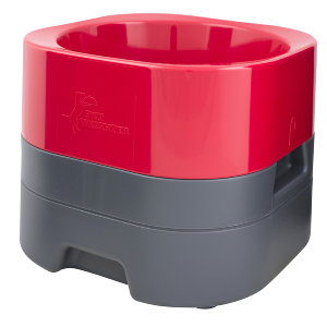 PetWeighter Elevated Weighted Dog Bowl Red