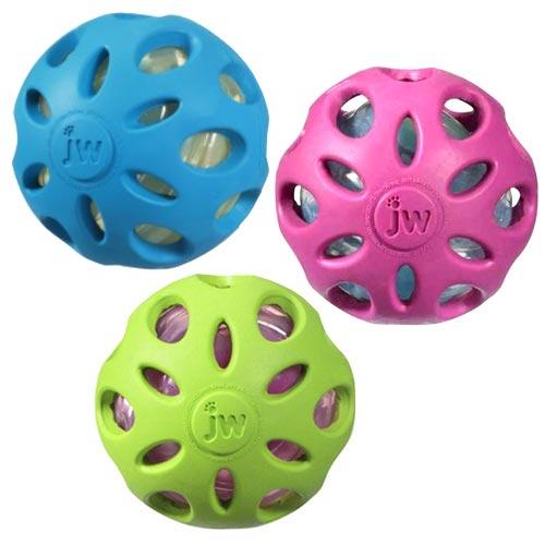 JW Crackle Heads Crunchy Ball Dog Toy