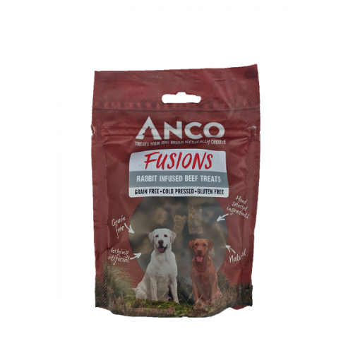 Anco Fusions Grain Free Natural Dog Treats - Beef & Rabbit