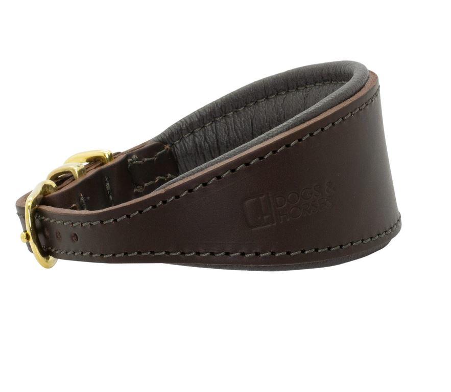 D&H Classic Colours Leather Hound Collar - Solid Brown