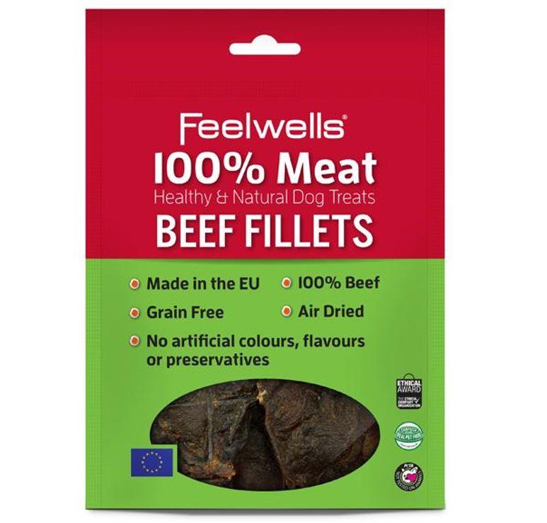 Feelwells 100% Meat Treats for Dogs - Beef Fillets