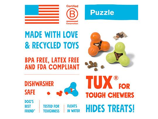 West Paw Zogoflex Tux Tough Dog Toy Features