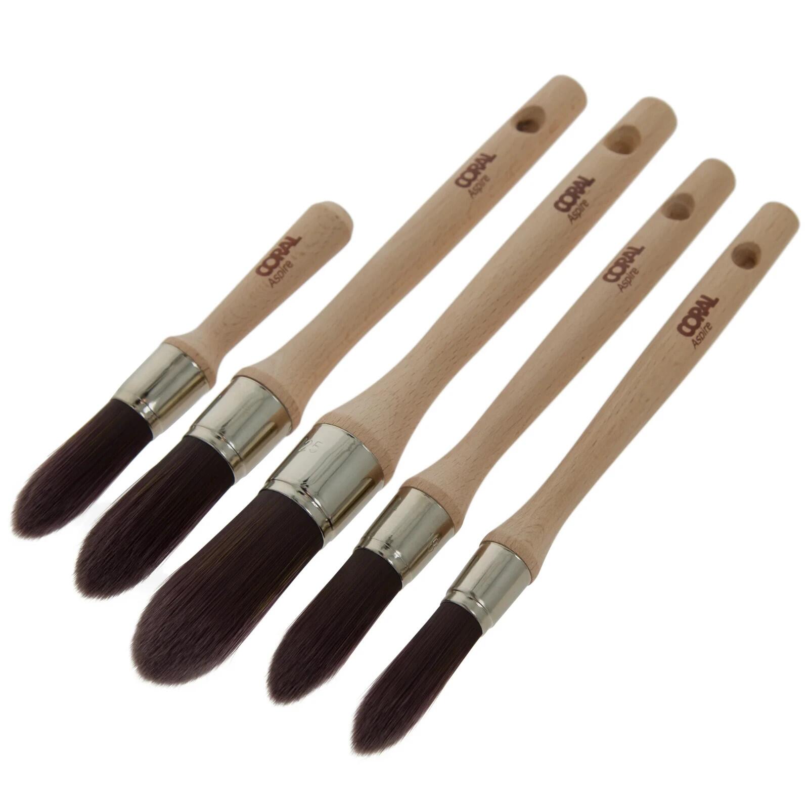 Coral Aspire Sash Brush Set 4pc plus FREE 18mm Detail Brush