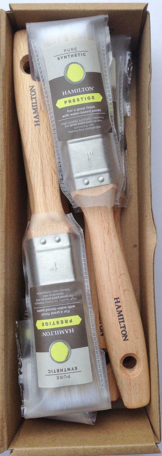 Hamilton Perfection 35mm Angled Synthetic Paint Brush - For Cutting In & Trim, Long Wooden Handle