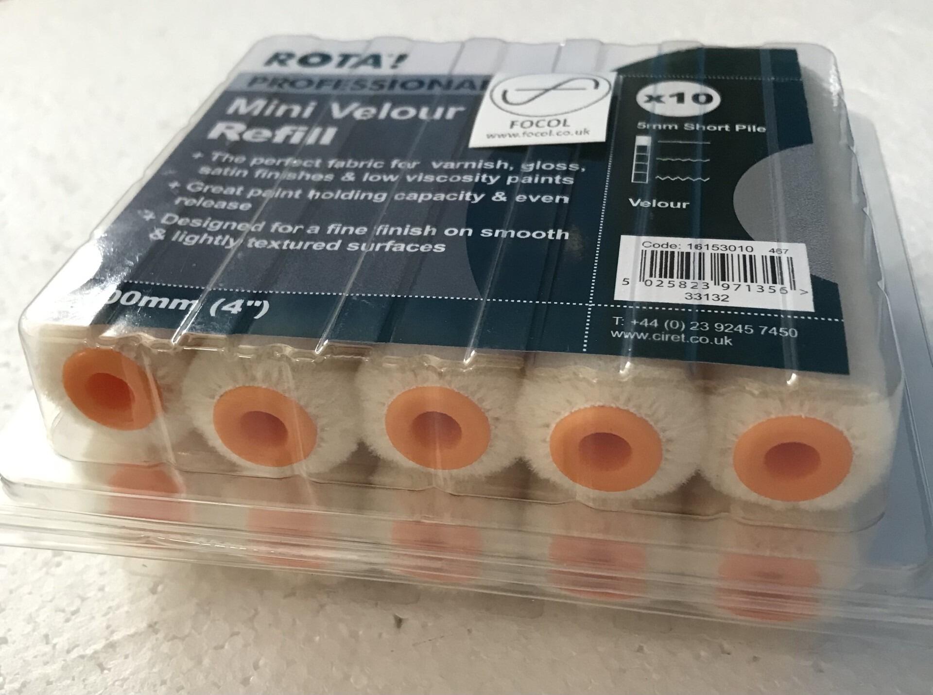 ROTA Mini Velour Sleeve 100mm Pack of 10 Bearing Ends View