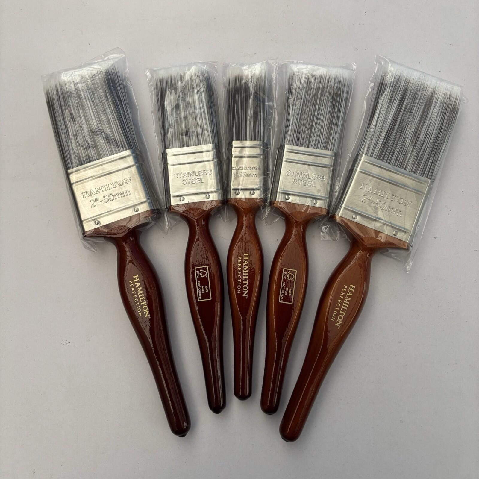Hamilton Perfection Pure Synthetic Brush Set 5pc Floorstock No Retail Packaging
