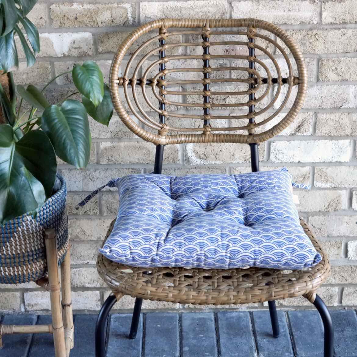 Ikigai Seat Pad Recycled Cotton, Outdoor Furniture Seat Pads Uk