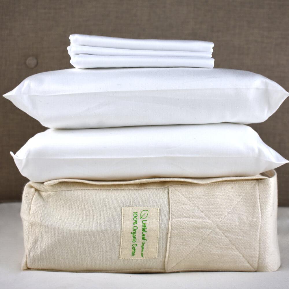 Pure White Organic Bed Sheets | Eco & Vegan-Friendly Bedding Set UK