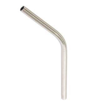 silver stainless steel straw with angled top