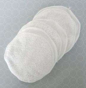 4 white terry cotton round 4inch washable pads