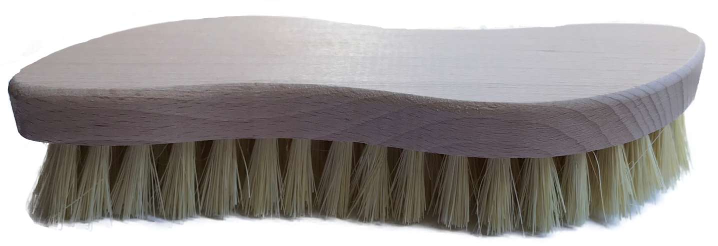 side few of light coloured beech wood brush natural coloured cream bristles