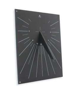 black square slate like sundial wall mounted