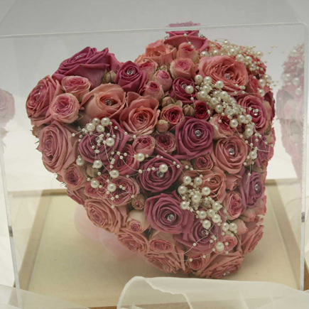Brides Heart shaped bouquet