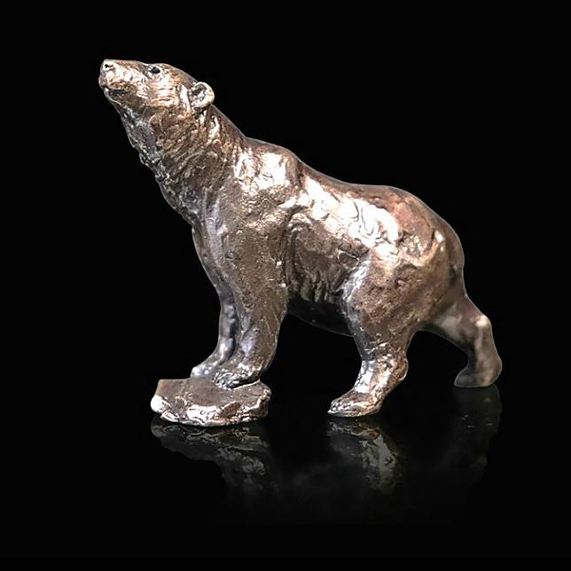 Polar Bear - Miniature Bronze Sculpture - Butler & Peach 2091