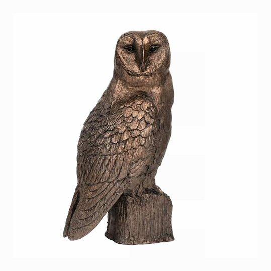 Barn Owl - Bronze Bird Sculpture - Harriet Dunn HD094