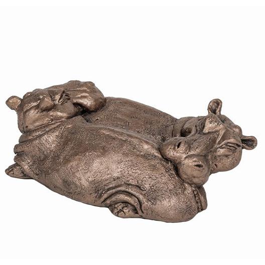 Hippos - Cosy Together  - Bronze Sculpture - Harriet Dunn HD118