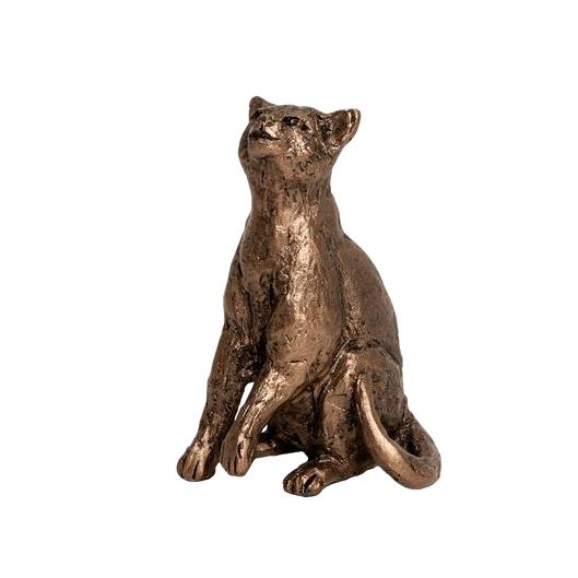 Cilla - Cat Sitting - MINIMA Bronze Sculpture - Thomas Meadows TMM014