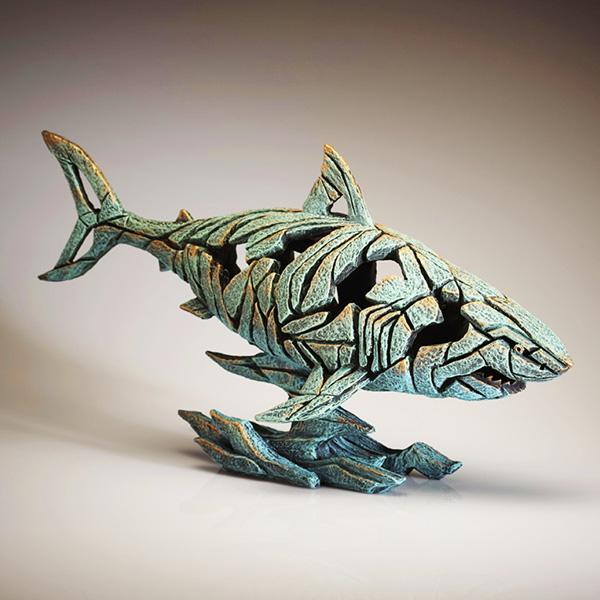 Shark - Verdigris - EDGE Sculpture ED16VG