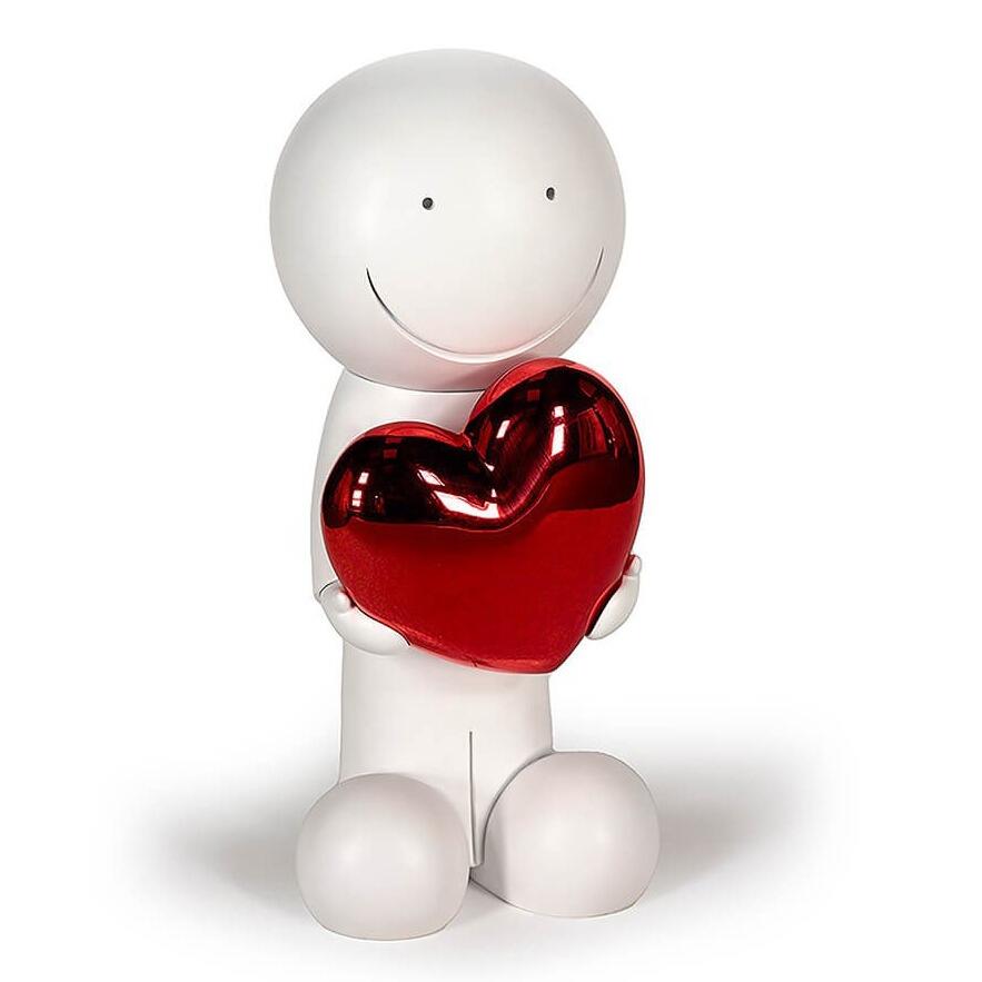 One Love - White and Red - Sculpture by Doug Hyde - DeMontfort SHYD290