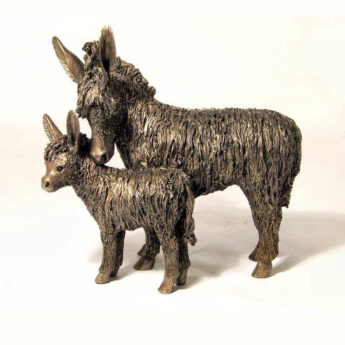 Donkey and Foal Standing (VB032) by Veronica Ballan