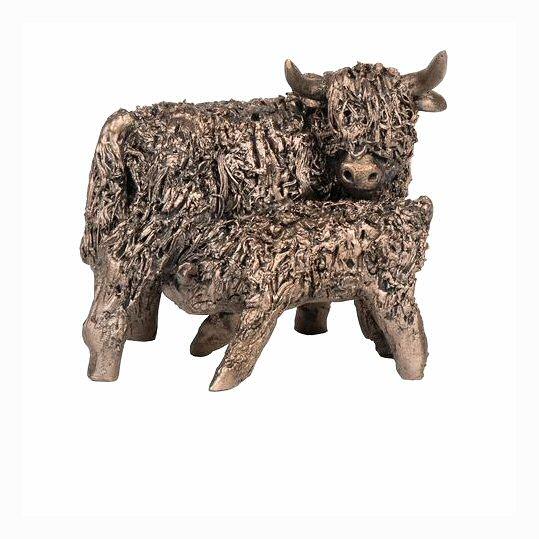 Cow and Calf Feeding - Bronze Sculpture - Veronica Ballan VB080