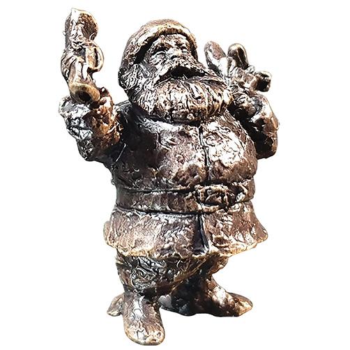 Father Christmas - Miniature Bronze Sculpture - Butler & Peach 2088