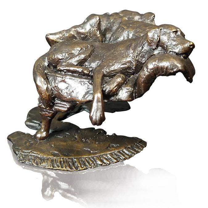 Labrador in Armchair - Bronze Dog Sculpture - Michael Simpson - 1158