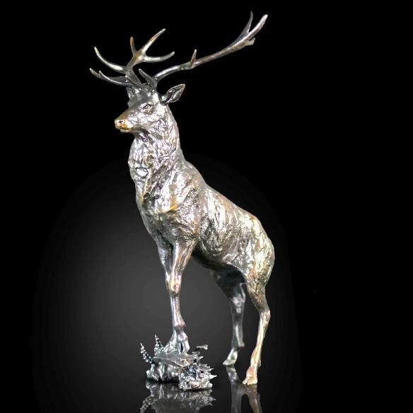 Vantage Point by Michael Simpson - Bronze Stag Sculpture - 1182