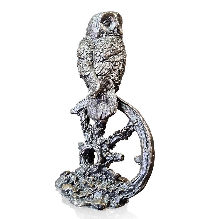 Tawny Owl - Bronze Bird Sculpture - Keith Sherwin 1188