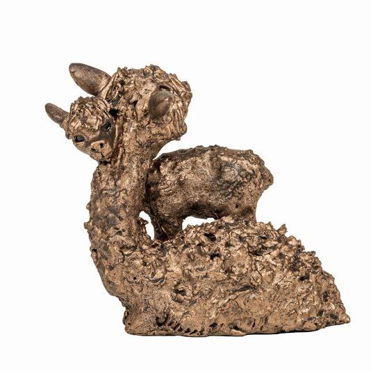Alpaca with Cria - Bronze Sculpture - Veronica Ballan VB100
