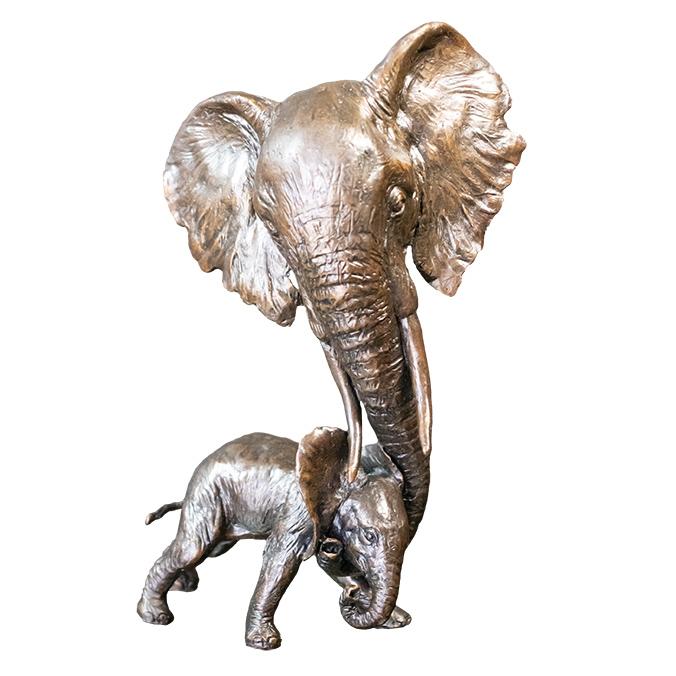 Elephant and Calf by Keith Sherwin - Bronze Sculpture - 1123